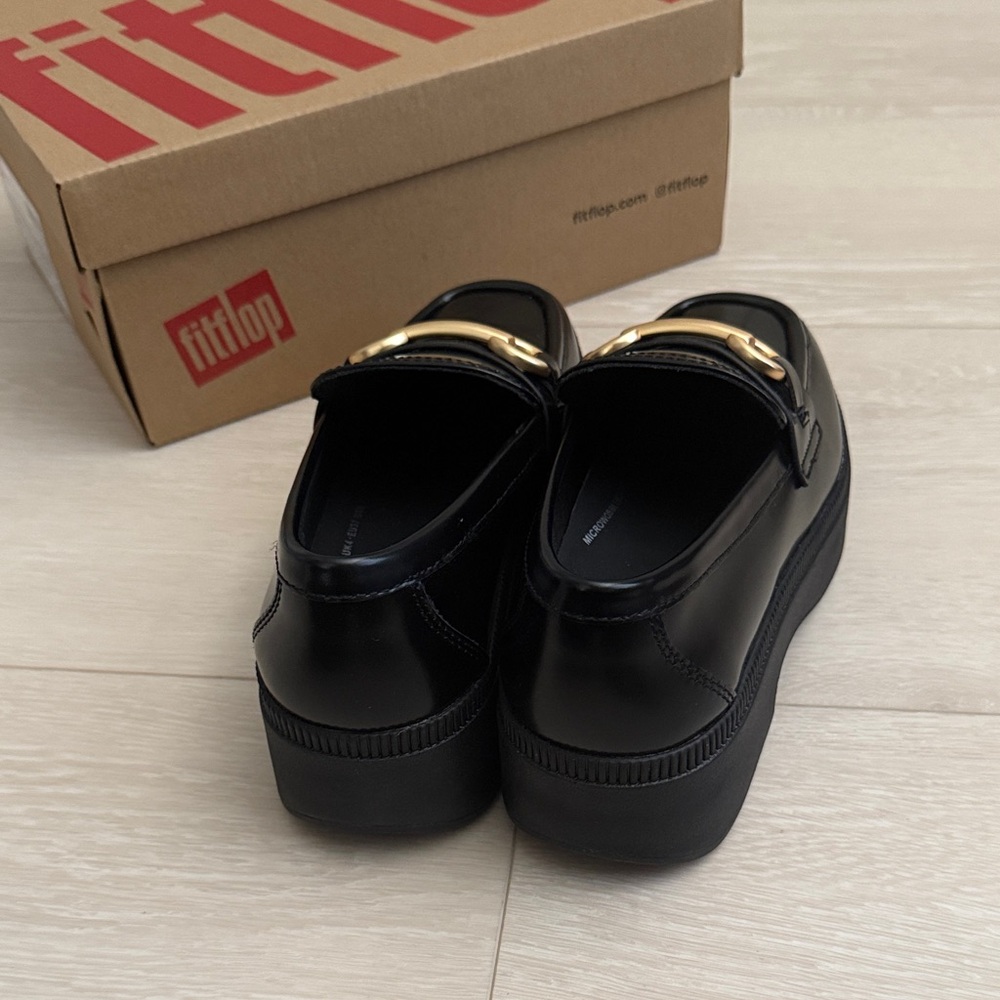 Fitflop Black and Gold Loafers - Picture 8 of 8